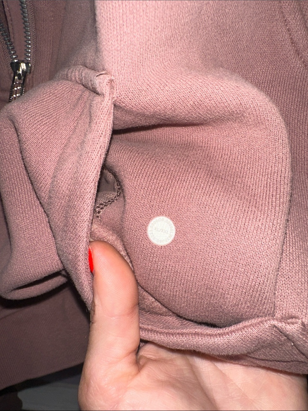 Lululemon Scuba Half Zip Funnel Neck Sweatshirt Dusty Mauve Women’s XL/XXL - Picture 5 of 9